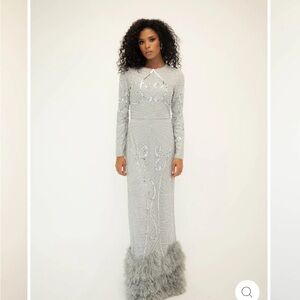 Elegant Gray Evening Gown